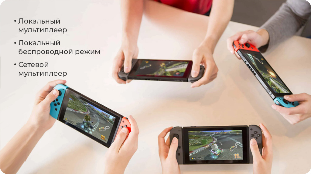 Игровая приставка Nintendo Switch OLED 64 ГБ, Неоновый синий/красный