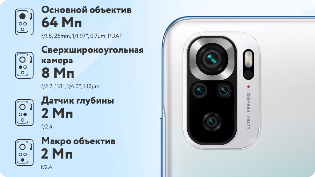 Xiaomi Redmi Note 10S 6/128Gb (NFC) Серый