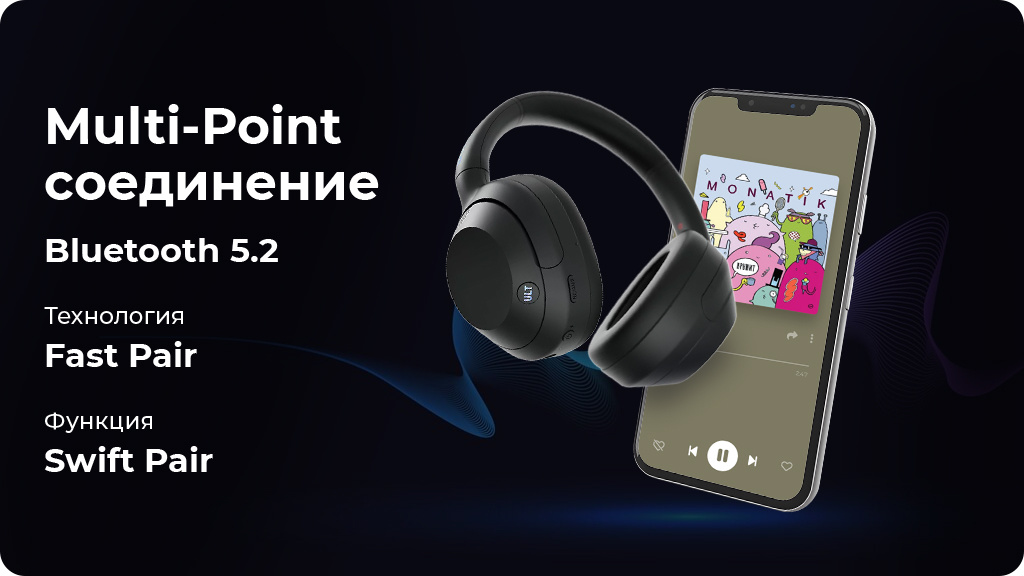 Беспроводные наушники Sony ULT Wear WH-ULT900N Черные