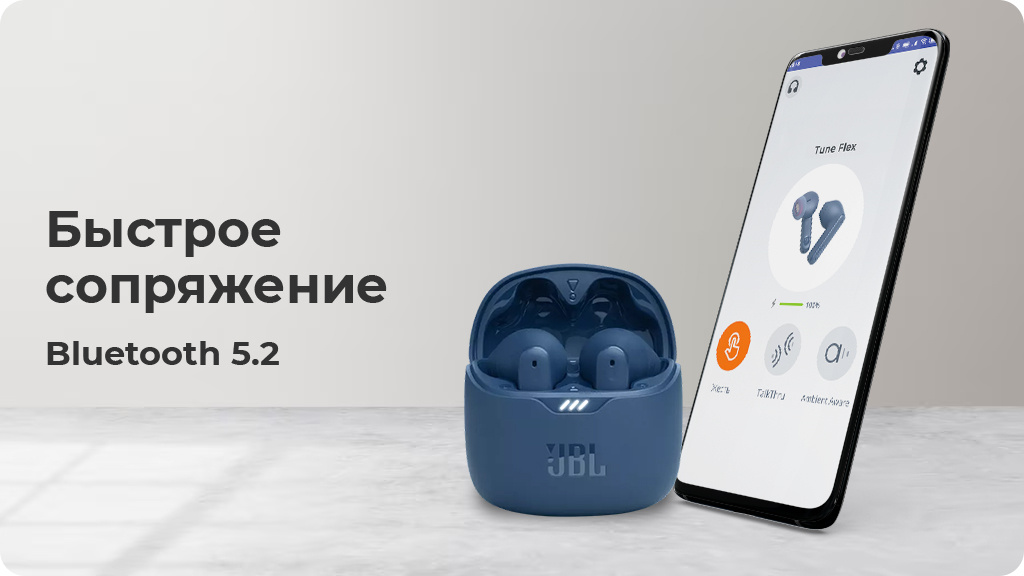 Беспроводные наушники JBL Tune Flex, синий
